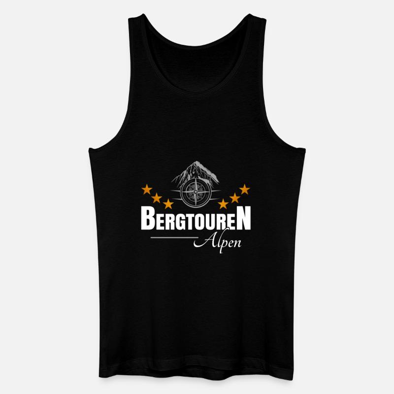 Bergtouren Alpen - Männer Bio Tank Top - Schwarz