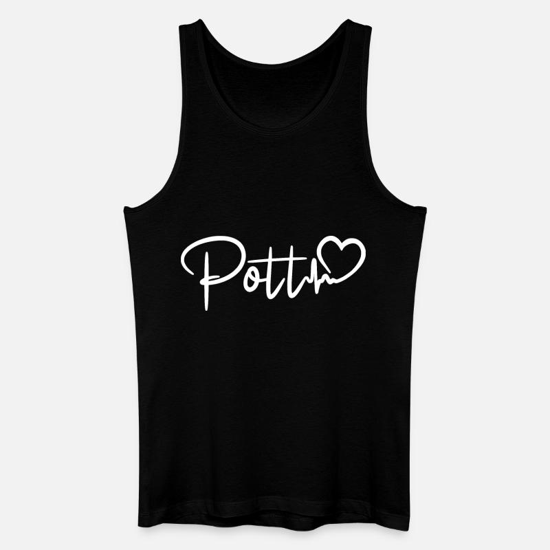Pott Herzschlag Ruhrpott Liebe - Männer Bio Tank Top - Schwarz