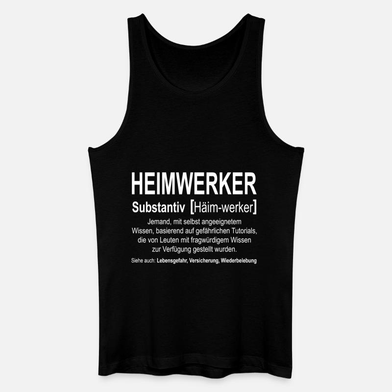 Heimwerker - Bedeutung - Männer Bio Tank Top - Schwarz