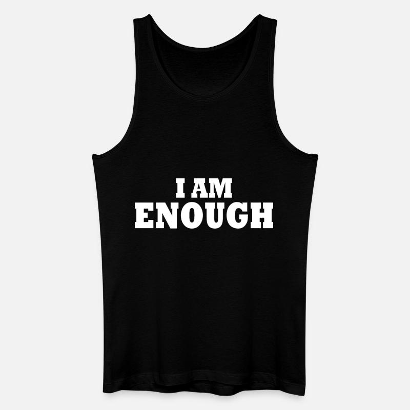 I am enough - Männer Bio Tank Top - Schwarz