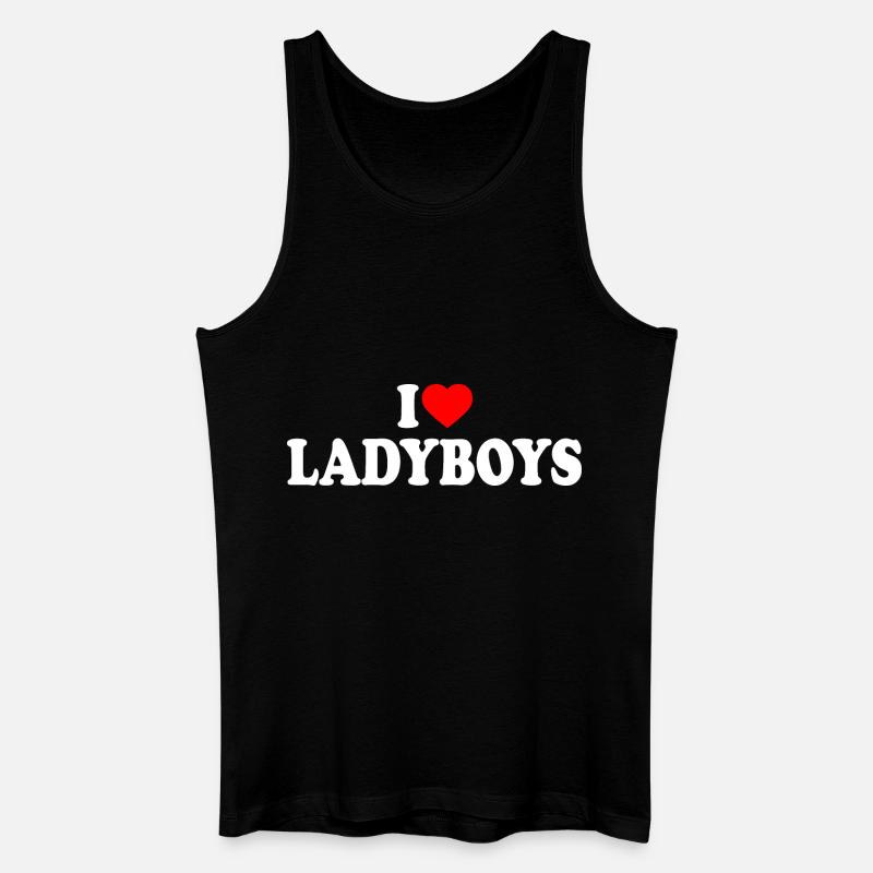 I love ladyboys - Débardeur bio Homme - noir