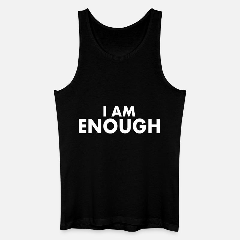 I am enough - Männer Bio Tank Top - Schwarz