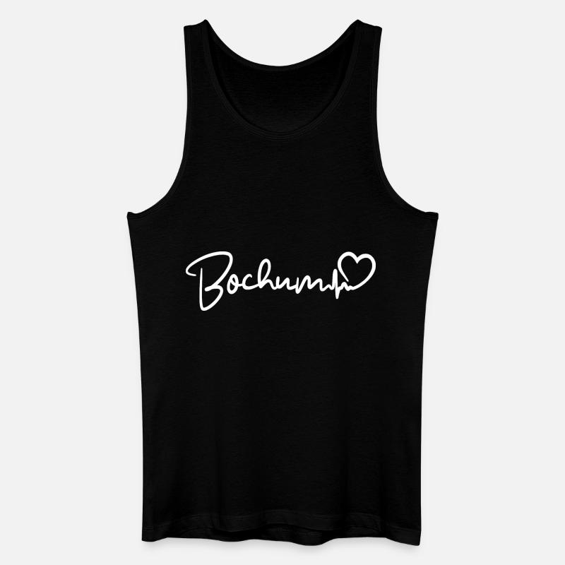 Bochum Herzschlag - Männer Bio Tank Top - Schwarz