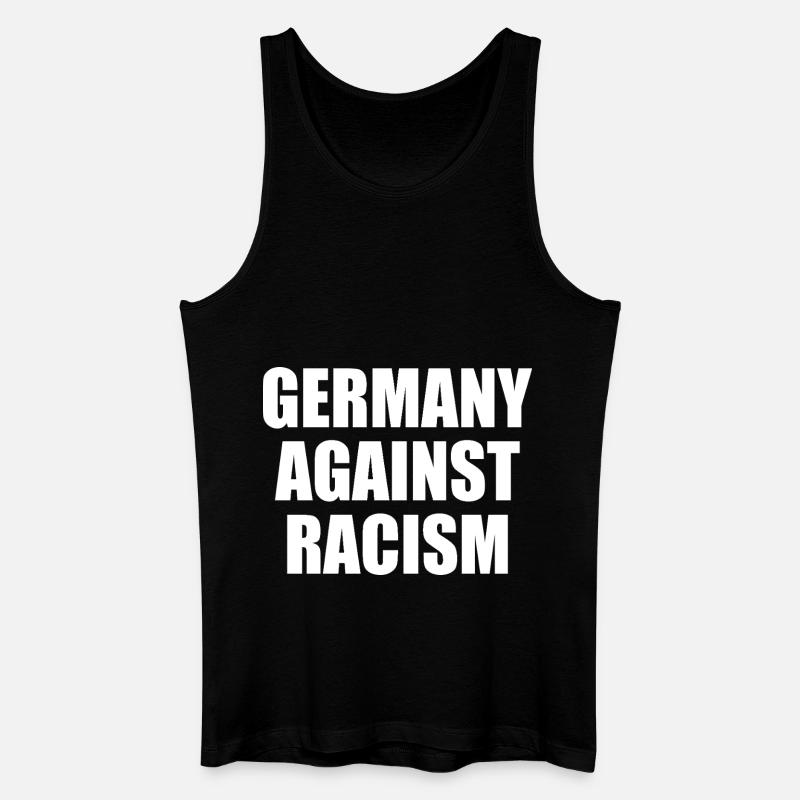 Germany against racism - Männer Bio Tank Top - Schwarz