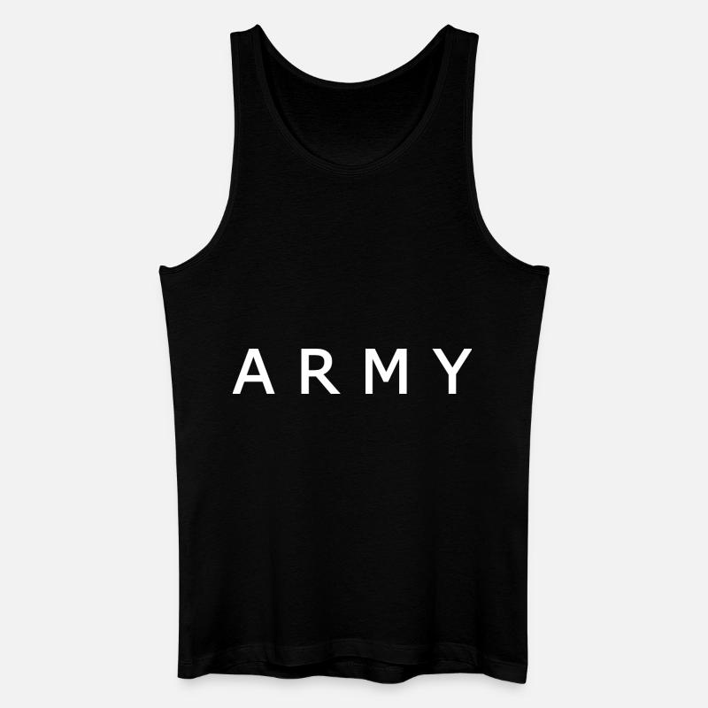 Army - Männer Bio Tank Top - Schwarz