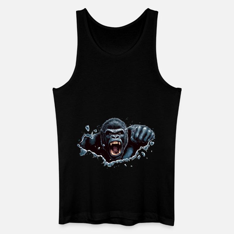 gorilla beast schlag - Männer Bio Tank Top - Schwarz