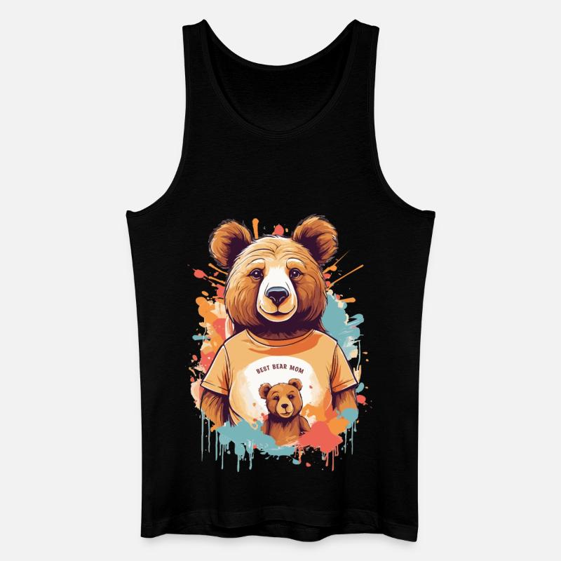 Beste Bär Mutter - Männer Bio Tank Top - Schwarz
