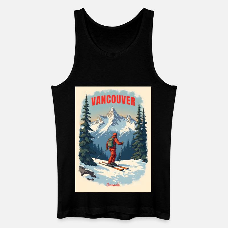 Vancouver Berglandschaft - Männer Bio Tank Top - Schwarz