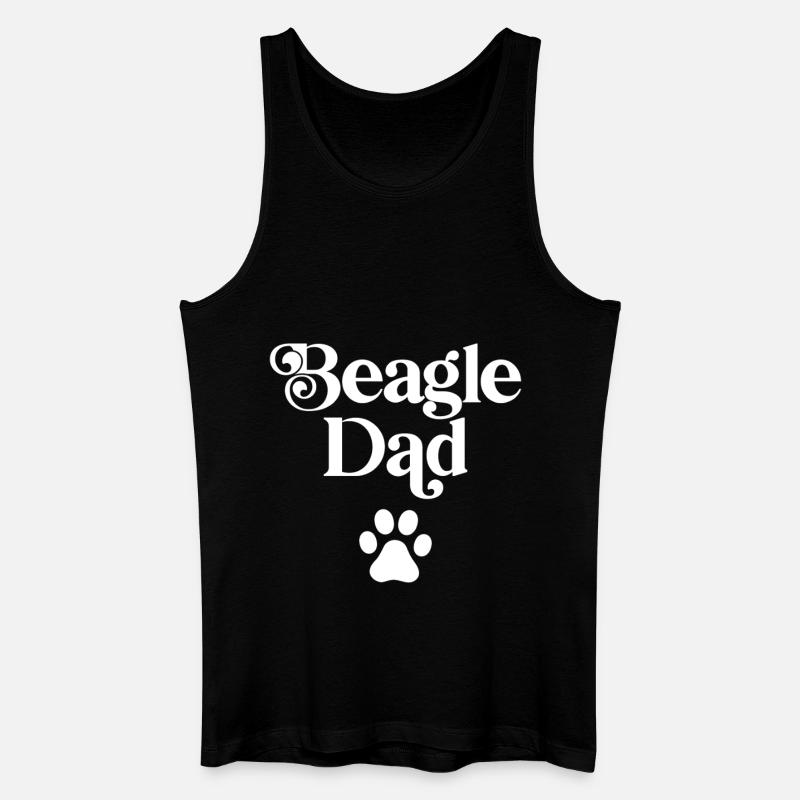 Beagle Vater - Männer Bio Tank Top - Schwarz