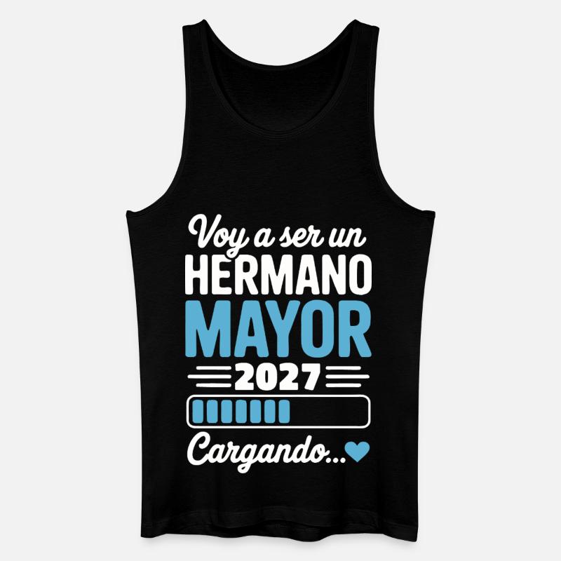 Ich werde 2027 großer Bruder. - Männer Bio Tank Top - Schwarz