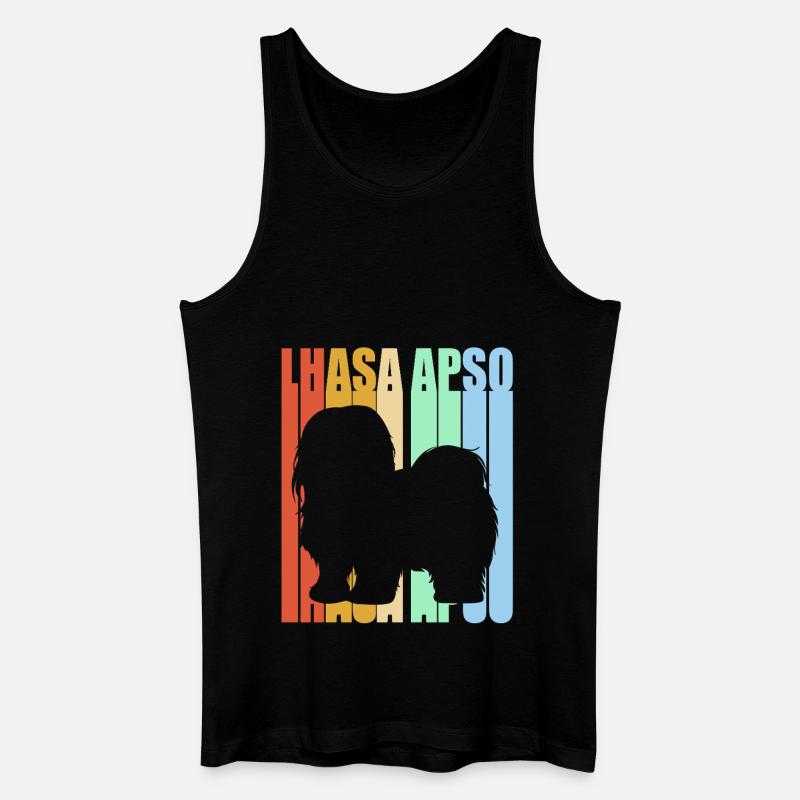 Lhasa Apso - Männer Bio Tank Top - Schwarz