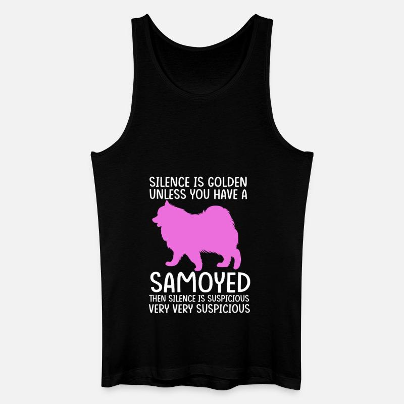 Samojede Hund Samoyed - Männer Bio Tank Top - Schwarz