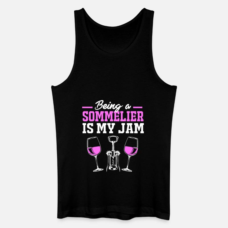 Wein Sommelier - Männer Bio Tank Top - Schwarz