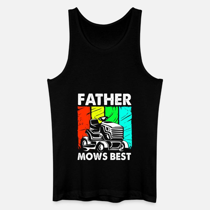 Rasenmäher Rasen (Wiese) - Männer Bio Tank Top - Schwarz