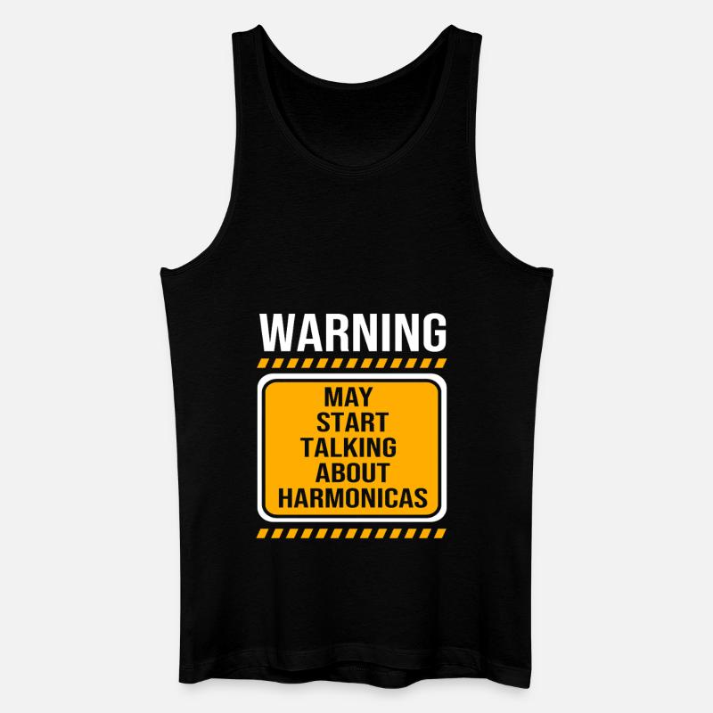 Mundharmonika - Männer Bio Tank Top - Schwarz