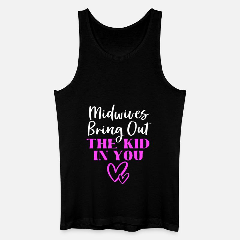 Hebamme - Männer Bio Tank Top - Schwarz