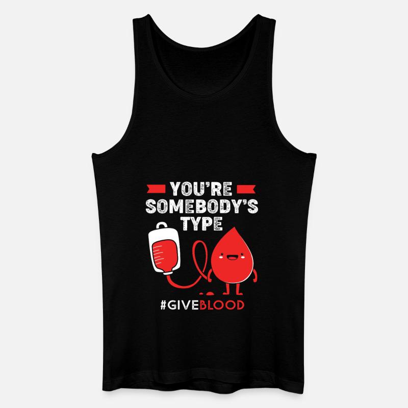 Blutspende Blut Blutspender - Männer Bio Tank Top - Schwarz