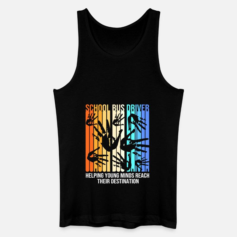 Schulbus Schulbusfahrer Busfahrer - Männer Bio Tank Top - Schwarz