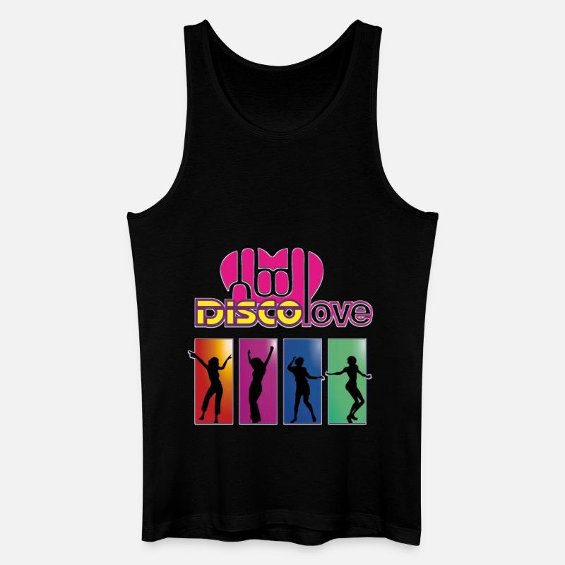Disco Love Dance - Männer Bio Tank Top - Schwarz