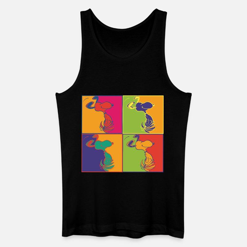 Peanuts Pop Art Design Snoopy - Canotta ecologica da uomo - nero