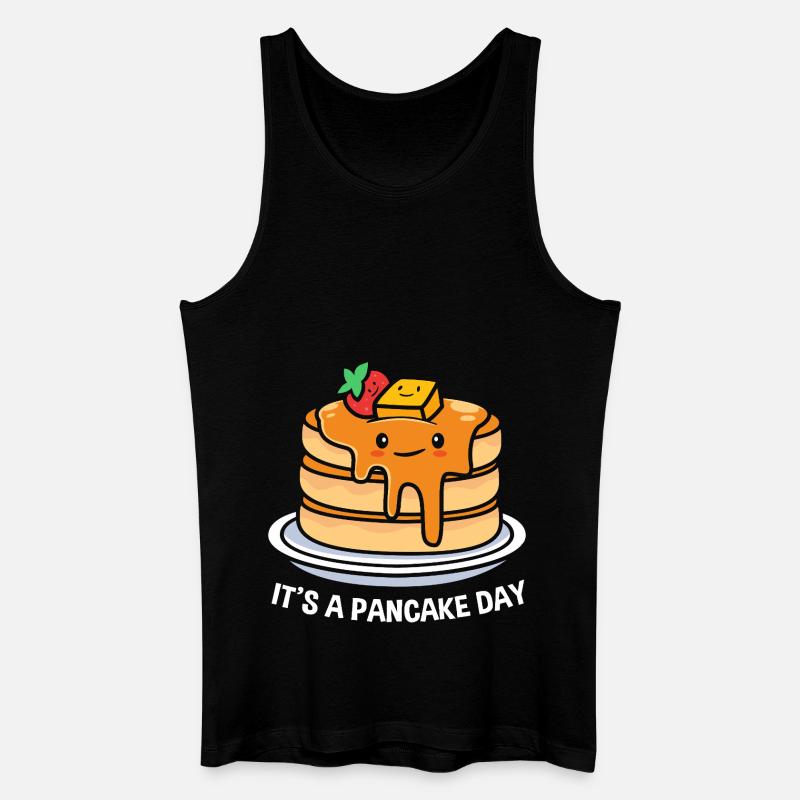 Pfannkuchen - Männer Bio Tank Top - Schwarz