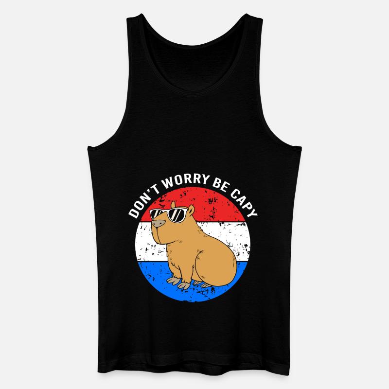 Capybara - Männer Bio Tank Top - Schwarz