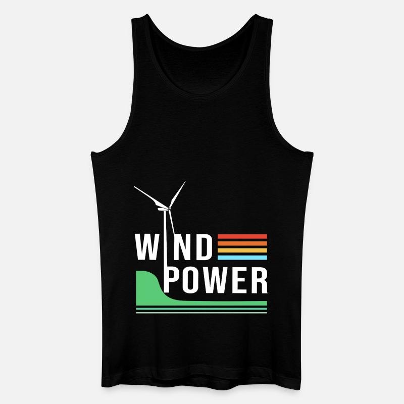 Windrad Windenergie Windkraft - Männer Bio Tank Top - Schwarz