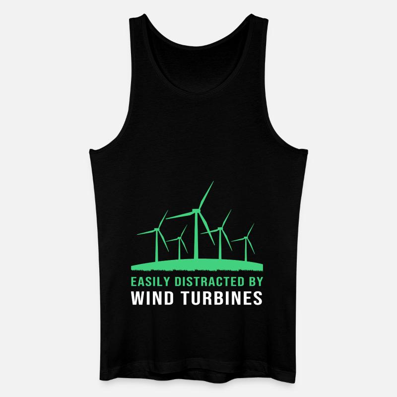 Énergie éolienne Éolienne Énergie éolienne - Débardeur bio Homme - noir