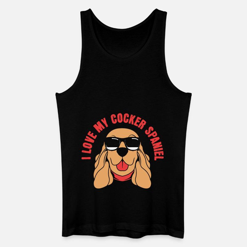 Papa Cocker Spaniel - Débardeur bio Homme - noir