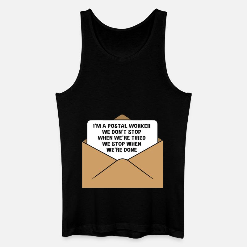Poststempel Post - Männer Bio Tank Top - Schwarz