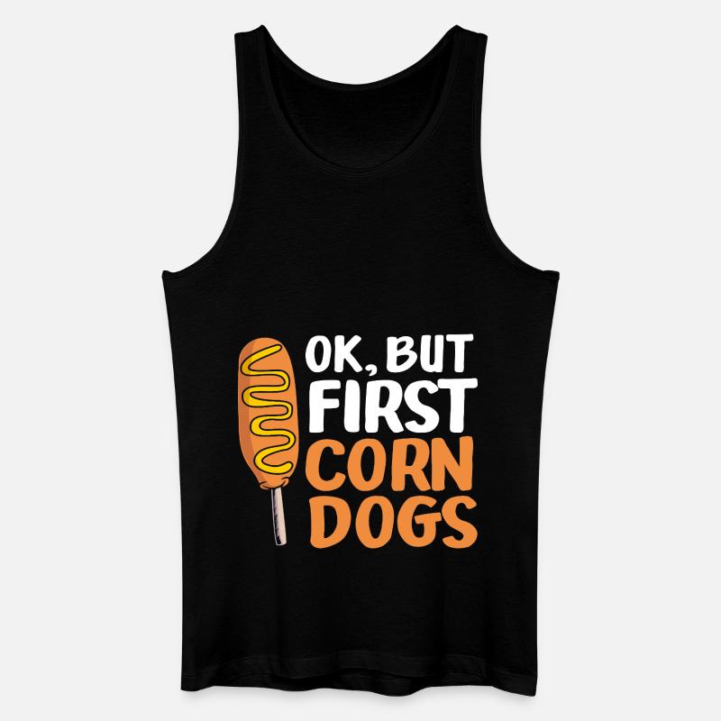 Corn Dog - Männer Bio Tank Top - Schwarz