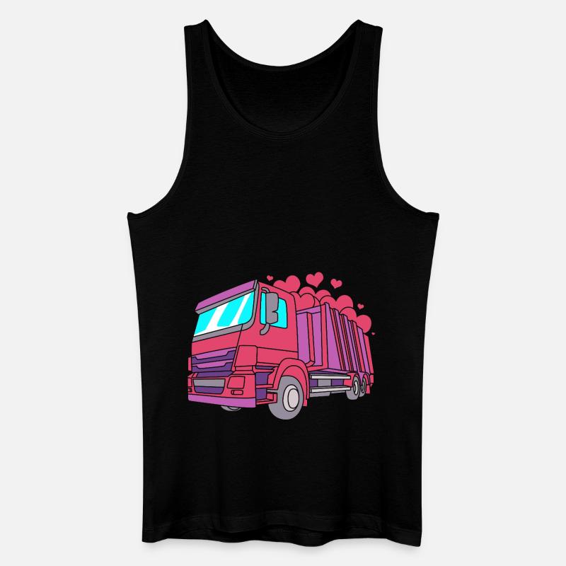 Mülleimer Müllwagen Müllauto Müllmann - Männer Bio Tank Top - Schwarz