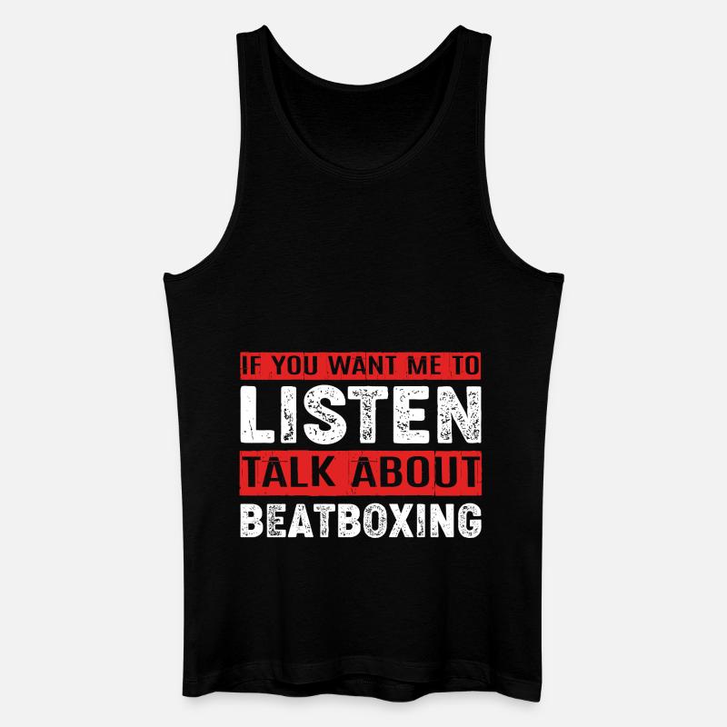 Beatbox - Männer Bio Tank Top - Schwarz