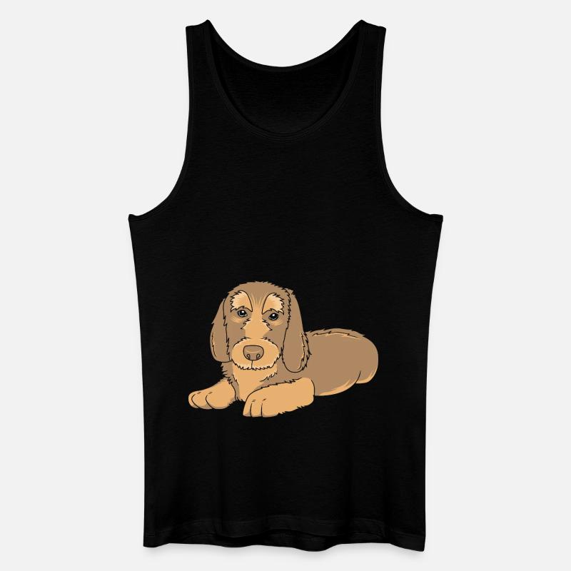 Dachshund Rauhaardackel - Männer Bio Tank Top - Schwarz