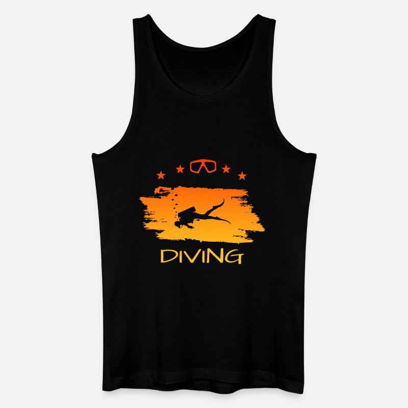 Tauchen - Männer Bio Tank Top - Schwarz
