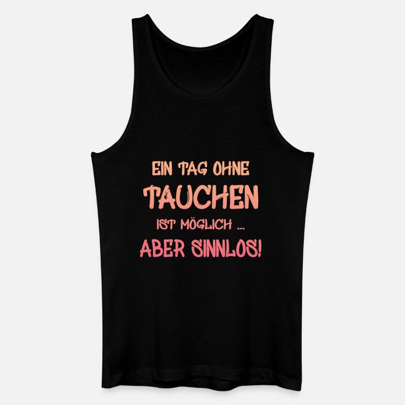 Tauchen Diving Taucher - Männer Bio Tank Top - Schwarz