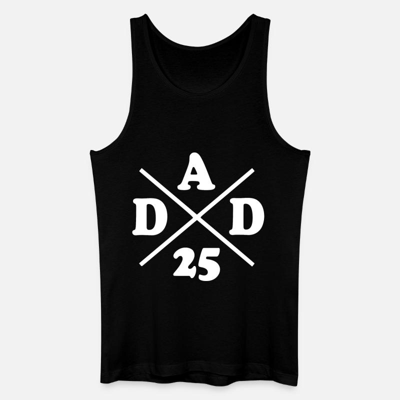 Dad 25 - Männer Bio Tank Top - Schwarz