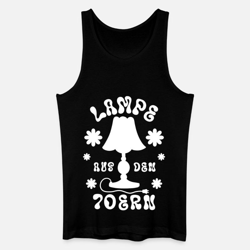 Lampe aus den 70ern - Männer Bio Tank Top - Schwarz