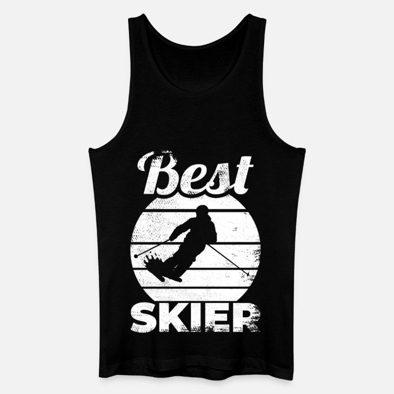 Bester Skifahrer - Männer Bio Tank Top - Schwarz