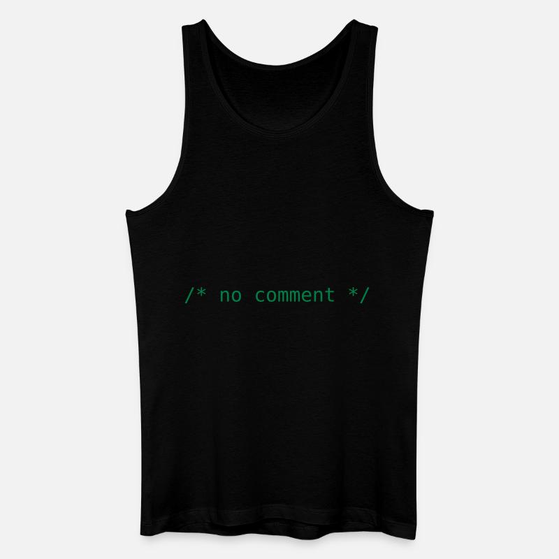 no comment - Männer Bio Tank Top - Schwarz