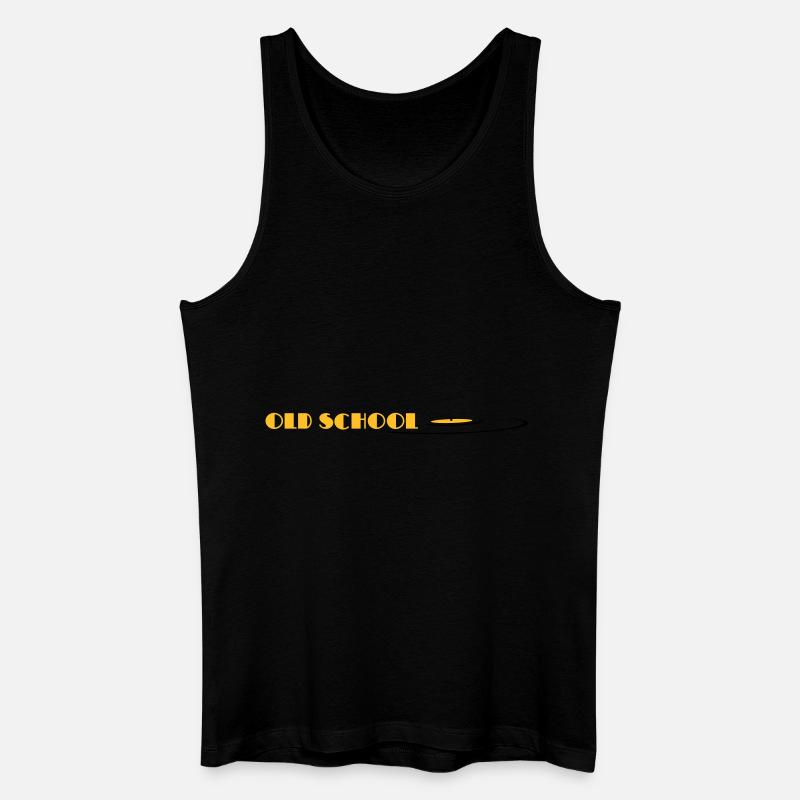 old school, oldschool, vinyl - Männer Bio Tank Top - Schwarz