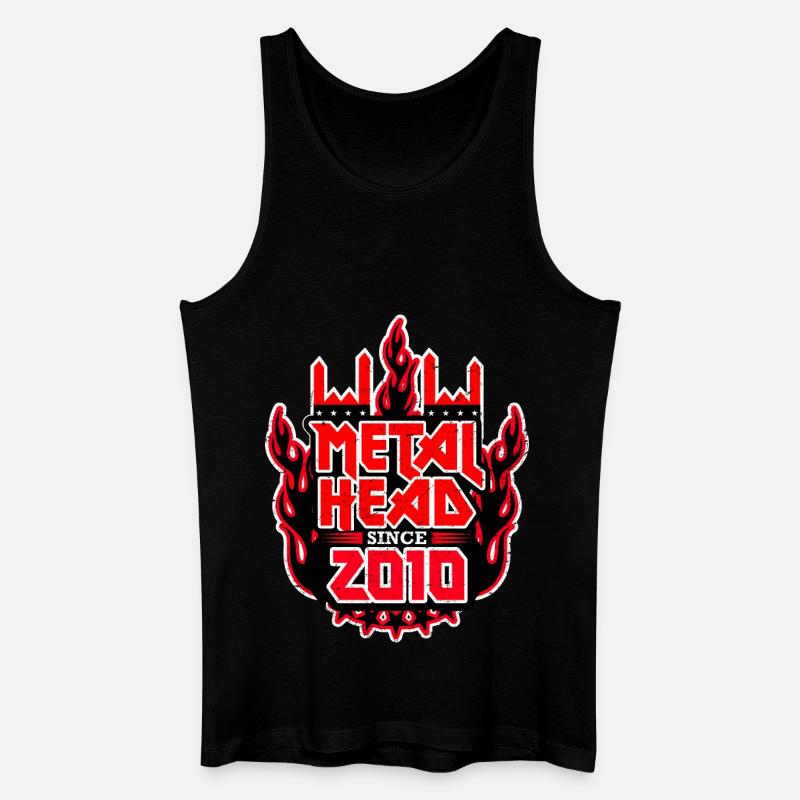 METALHEAD since 2010 - Männer Bio Tank Top - Schwarz