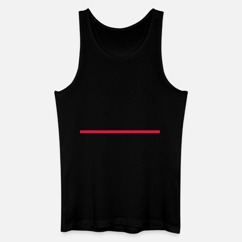 strich_f1 - Männer Bio Tank Top - Schwarz