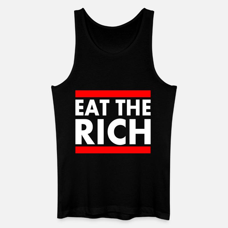 Eat the rich - Männer Bio Tank Top - Schwarz