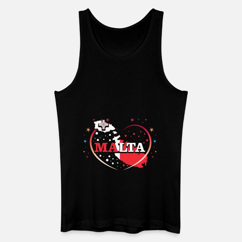 Malta - Männer Bio Tank Top - Schwarz