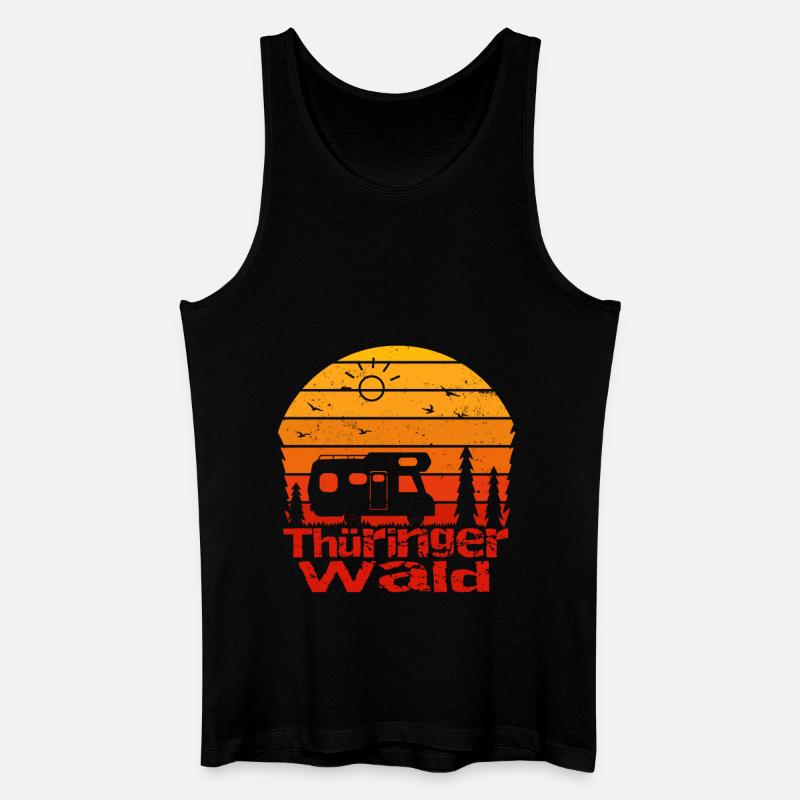 Thüringer Wald - Männer Bio Tank Top - Schwarz