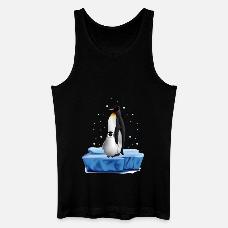 Conception de bébé pingouin - Débardeur bio Homme - noir