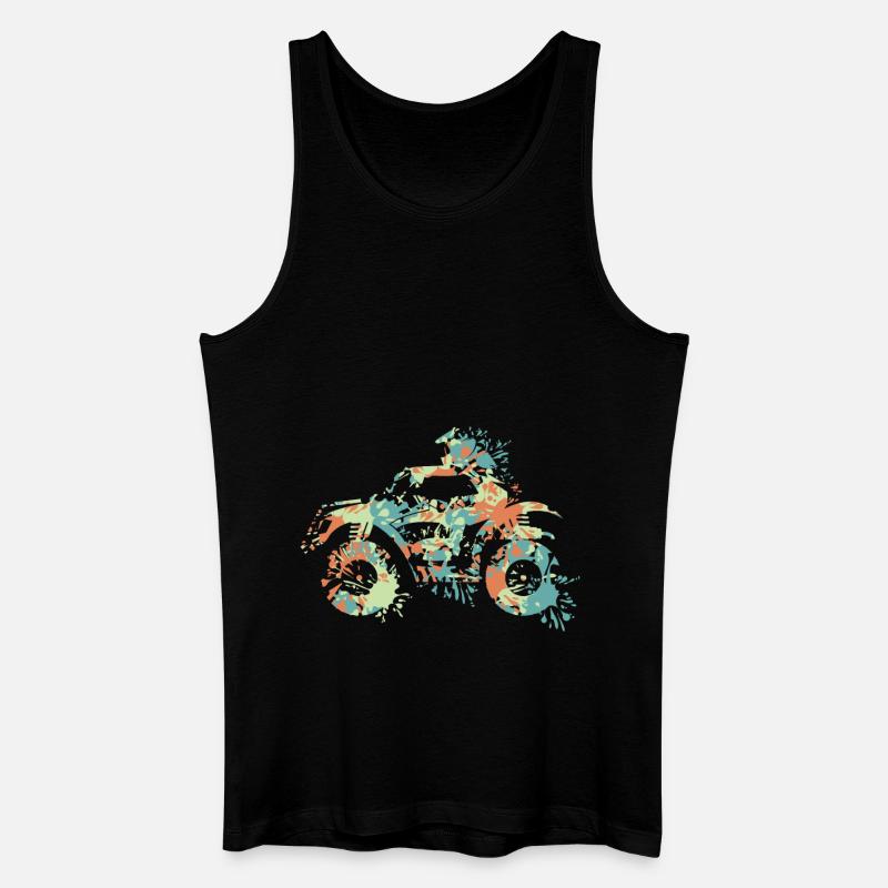 Quad ATV Splash - Männer Bio Tank Top - Schwarz