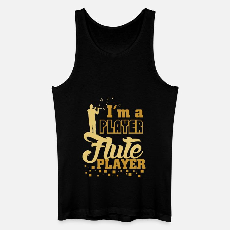 Querflöte spruch - Männer Bio Tank Top - Schwarz