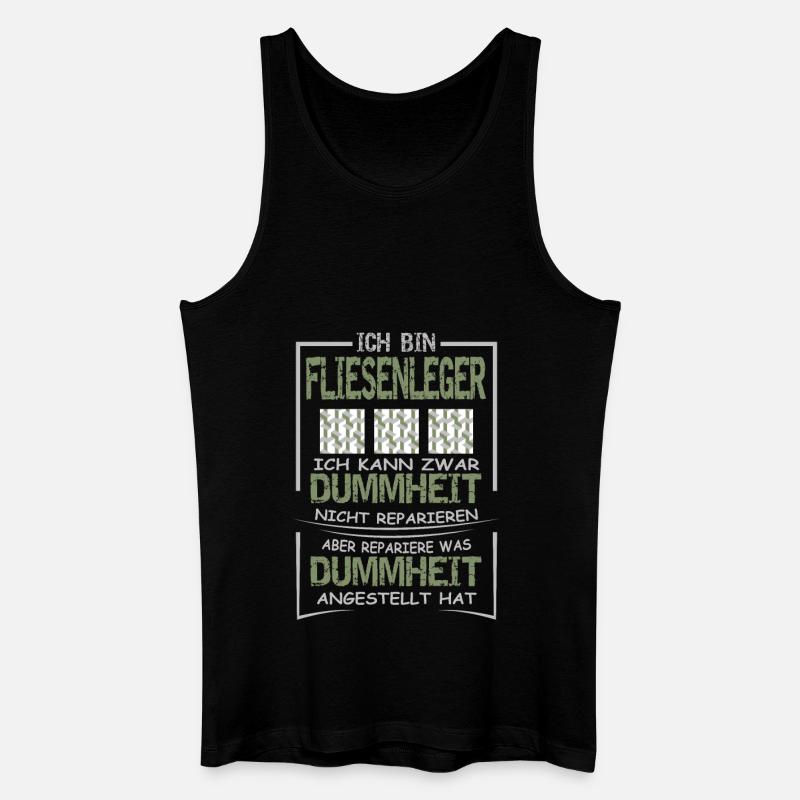 Fliesenleger - Männer Bio Tank Top - Schwarz